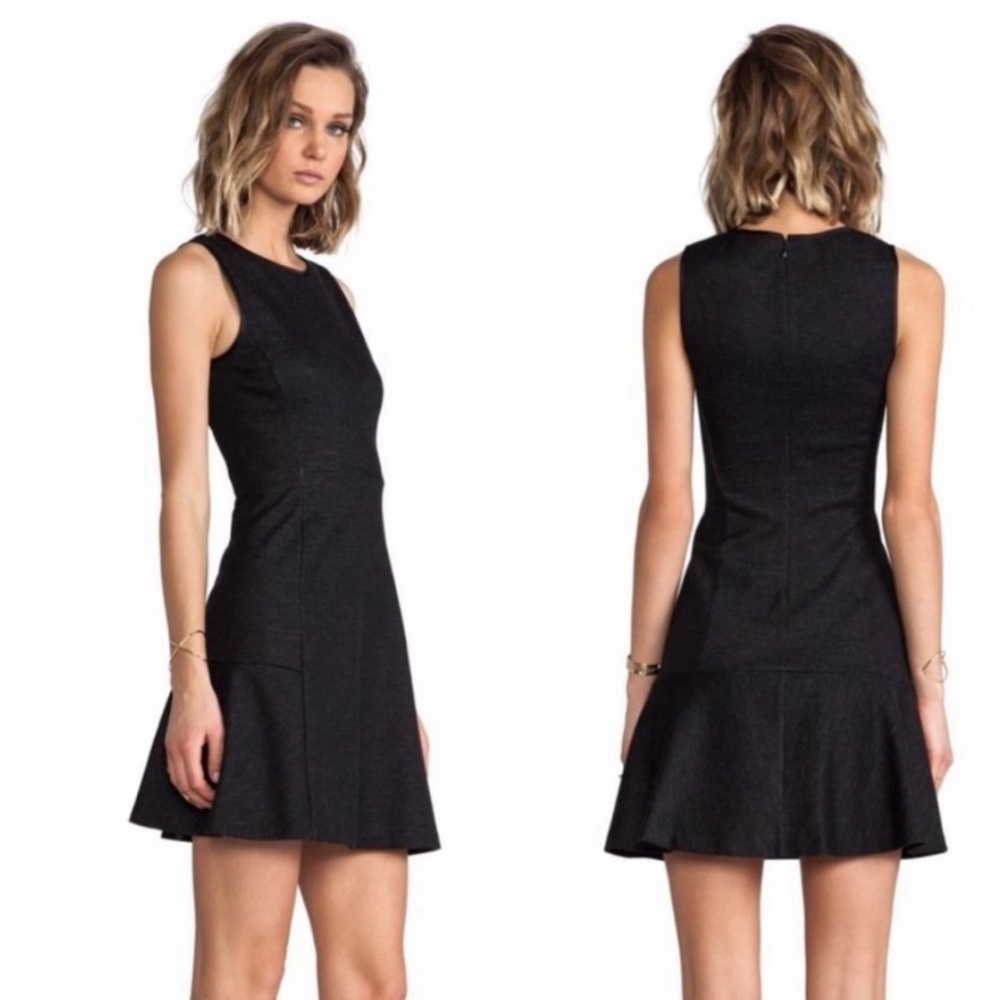 Theory Fit & Flare Nikay Dress in Black